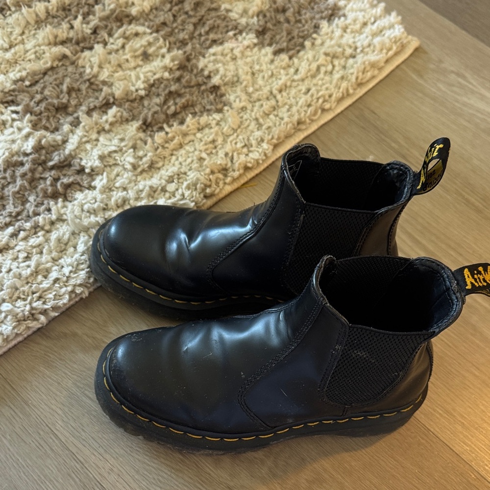 Dr. Martens Black Leather Ankle Boots